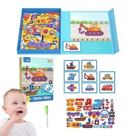 ANQISHI Puzzles à Tableau magnétique,Puzzles magnétiques pour,Jouet de Jeu de société de Puzzle magnétique pour Les Filles - 