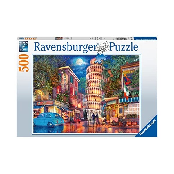 Ravensburger - Puzzle Adulte - Puzzle 500 pièces - Une nuit à pise - Adultes et enfants dès 12 ans - Puzzle de qualité supéri