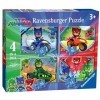 Ravensburger PJ Masks – 4 puzzles dans une boîte 12, 16, 20, 24 pièces pour enfants à partir de 3 ans, 6974, 0