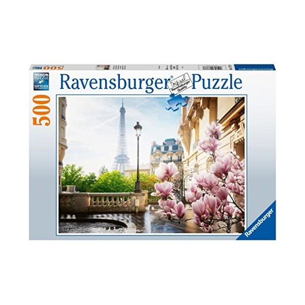 Ravensburger - Puzzle Adulte - Puzzle 500 pièces - Le printemps à Paris - Adultes et enfants dès 12 ans - Puzzle de qualité s