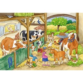 Ravensburger - Puzzle Enfant - Puzzles 2x24 p - Le bonheur à la ferme - Dès 4 ans - 09195