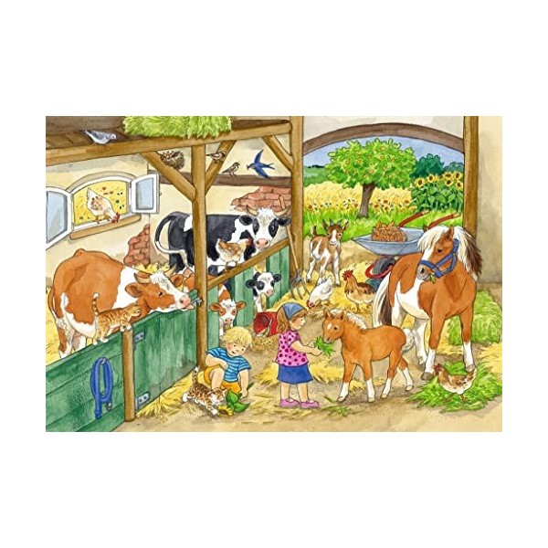 Ravensburger - Puzzle Enfant - Puzzles 2x24 p - Le bonheur à la ferme - Dès 4 ans - 09195