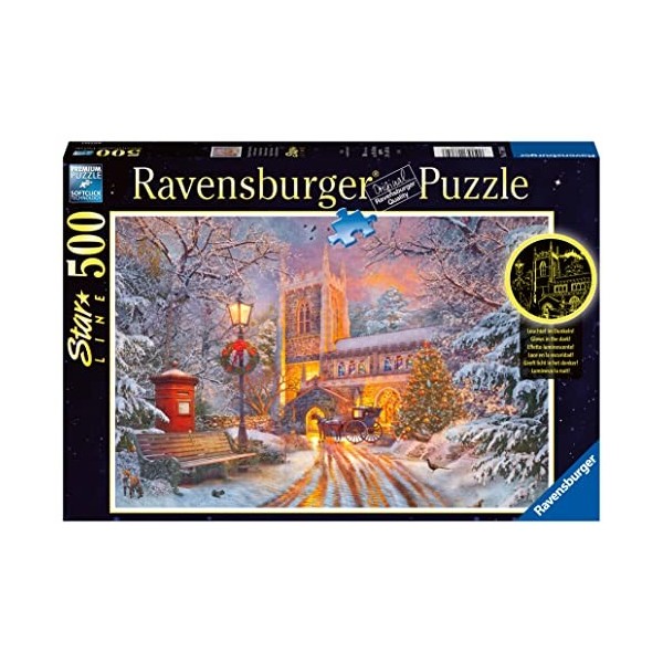 Ravensburger - Puzzle Adultes 500 pièces phosphorescent - Star Line - Un Noël étincelant - Adultes, enfants dès 10 ans - Puzz