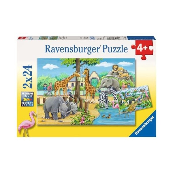 Ravensburger - Puzzle Enfant - Puzzles 2x24 p - Bienvenue au zoo - Dès 4 ans - 07806
