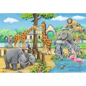 Ravensburger - Puzzle Enfant - Puzzles 2x24 p - Bienvenue au zoo - Dès 4 ans - 07806