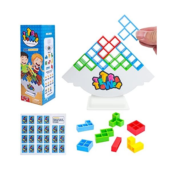 DAOUZL Blocs de Construction Tetris, Jeux de Empilables Déquilibre, Équilibrant Les Jouets dempilage, Montessori éducatifs C