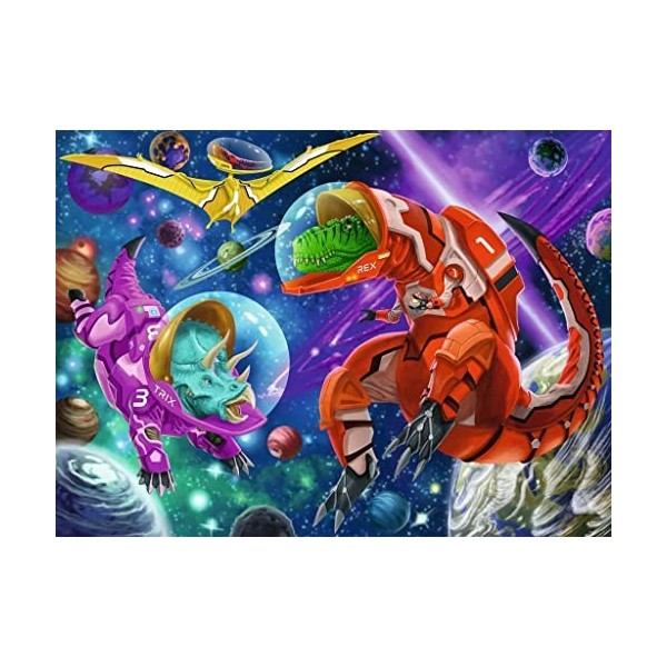 Ravensburger Puzzle Dinosaures de lespace 200 pièces Extra Larges pour Enfants à partir de 8 Ans, 12976