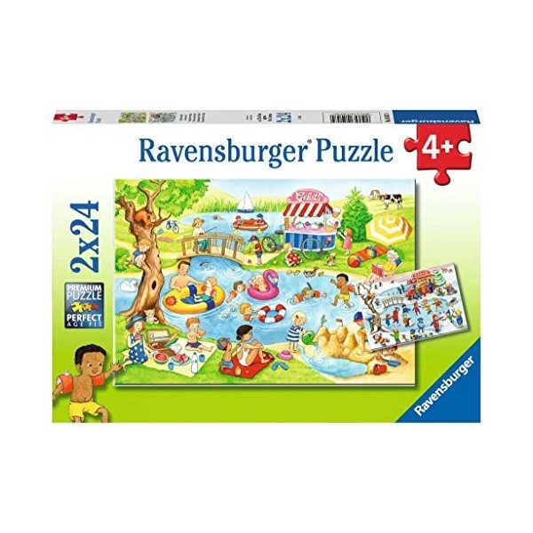 Ravensburger - Puzzle Enfant - Puzzles 2x24 p - Loisirs au lac - Dès 4 ans - 05057