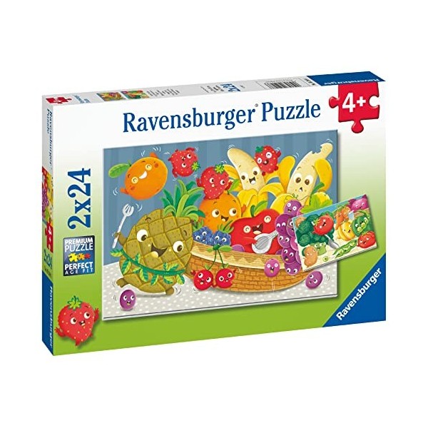 Ravensburger - Puzzle Enfant - Puzzles 2x24 p - Les petits fruits et légumes - Dès 4 ans - 05248