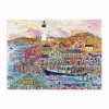 Galison 9780735374928 Michael Storrings Autumn by The Sea Jigsaw Puzzle, Multicoloured, 1000 Pieces
