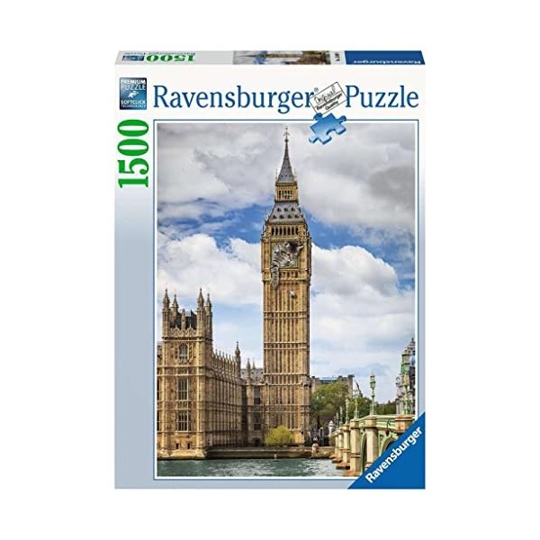 Ravensburger - Puzzle Adulte - Puzzle 1500 p - Drôle de chat sur Big Ben - 16009