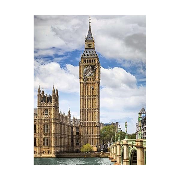 Ravensburger - Puzzle Adulte - Puzzle 1500 p - Drôle de chat sur Big Ben - 16009