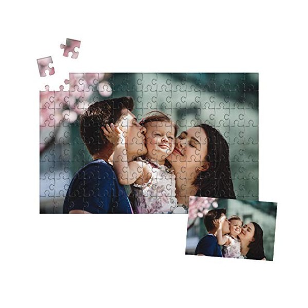 Qchomee Puzzles Personnalisés avec Vos Images Puzzle Photo Personnalisé DIY Jigsaw Puzzle 72/80/120 Pièces Jouet de Puzzle en