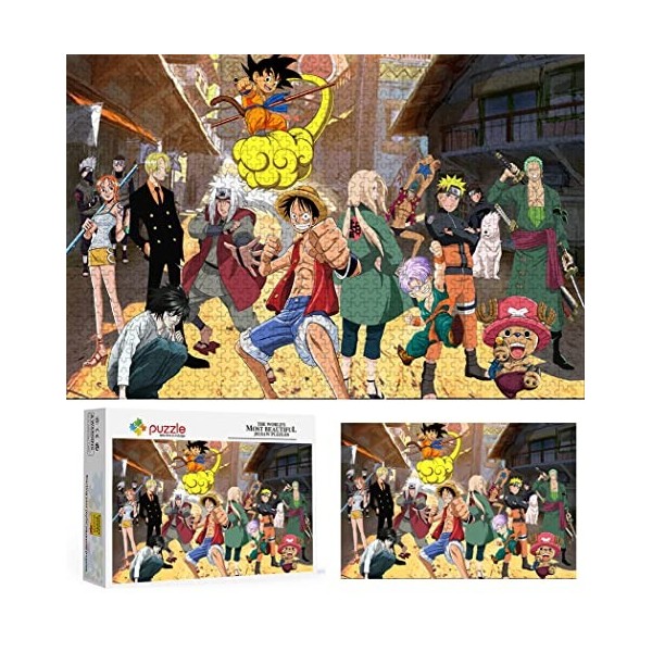 Puzzle 1000 Pièces pour Adultes, Puzzle Crossover Anime, Petit Mini Puzzle Adolescent Enfant Puzzle Le Cadeau Éducatif Parfai