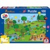 Schmidt Spiele- Sendung Mit Der Maus La Souris, au Parc de Jeu, Puzzle pour Enfants 100 pièces, 56395, coloré