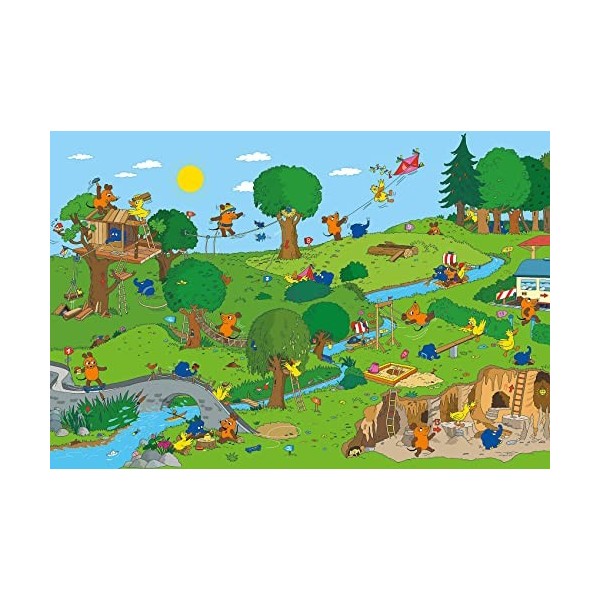 Schmidt Spiele- Sendung Mit Der Maus La Souris, au Parc de Jeu, Puzzle pour Enfants 100 pièces, 56395, coloré