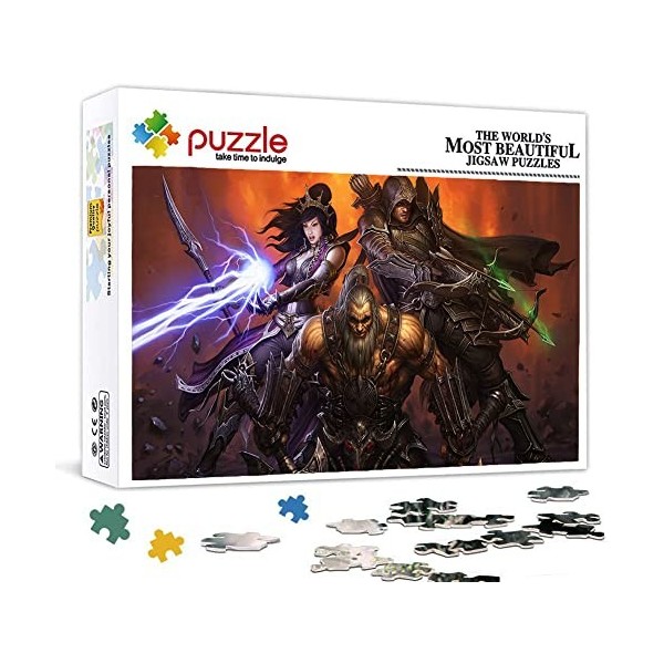 Puzzle 1000 Pièces pour Adultes, Puzzle Diablo, Petit Mini Puzzle Adolescent Enfant Puzzle Le Cadeau Éducatif Parfait pour Le