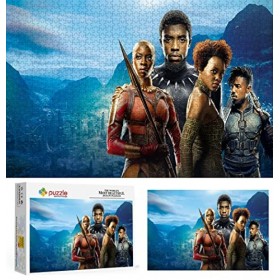Puzzle 1000 Pièces pour Adultes, Puzzle Film Black Panther, Petit Mini Puzzle Enfant Puzzle Jeu Éducatif pour Les Défis des V