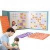 BBAUER Puzzles de Sudoku faciles pour Adultes,Livre de Sudoku magnétique 4 en 1 - Jouets éducatifs mathématiques pour dâge p