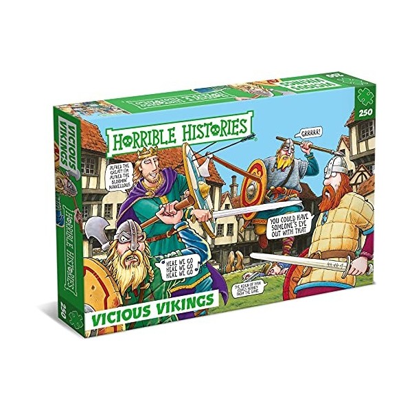 Horrible Histories PLG 7285 Vicious Vikings 250 Piece Puzzle from Paul Lamond Games, Green