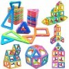 LGZIN Jeux de Construction Magnetique, Blocs de Constructions Aimantés, 45 Pièces Blocs Magnétiques pour Enfants, Jeu de Cons