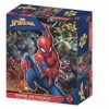 Grandi Giochi- Spiderman vs Nemici Marvel Ennemis Puzzle lenticulaire Horizontal, avec 500 pièces incluses et Emballage avec 