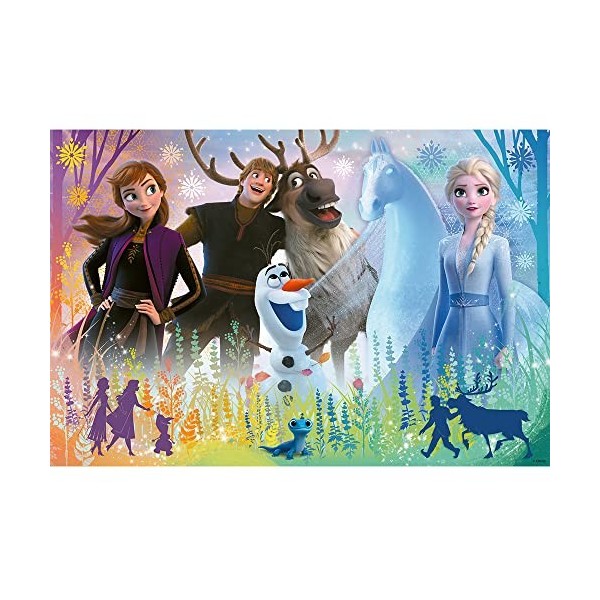 Trefl Glitter 70 éléments puzzles colorés avec des personnages de contes de fées de lâge de glace amusant pour les enfants à