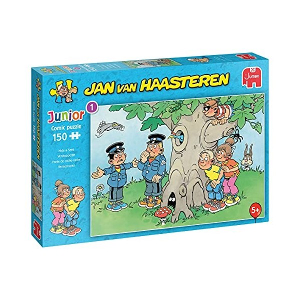 Jumbo Spiele- Jan Van Haasteren Junior-Versteckspiel-150 Teile Jeu de Puzzle, 20058, Multicolore