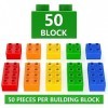 WYSWYG Lot de 50 grandes briques classiques en 5 couleurs, compatibles avec les blocs de construction Duplo et les meilleures