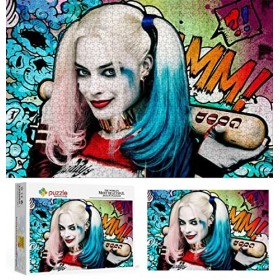 Puzzle 1000 Pièces pour Adultes, Puzzle Harley Quinn, Petit Mini Puzzle Enfant Puzzle Jeu Éducatif pour Les Défis des Vacance