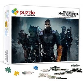 Puzzle 1000 Pièces pour Adultes, Puzzle Mass Effect, Petit Mini Puzzle Adolescent Puzzle des Énigmes Robustes Et Épaisses Dif