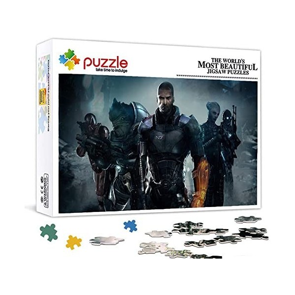 Puzzle 1000 Pièces pour Adultes, Puzzle Mass Effect, Petit Mini Puzzle Adolescent Puzzle des Énigmes Robustes Et Épaisses Dif