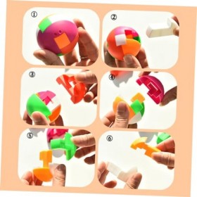 TOYANDONA 20 Pièces Scie Sauteuse Casse-tête 3D Mini-Puzzles Casse-tête Balle Casse-tête De Bloc Se Réconcilier Tons De Terre