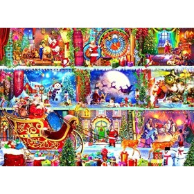 Brain Tree - Santas Gift 1000 Piece Puzzle for Adults: With Droplet Technology for Anti Glare & Soft Touch