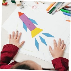 1 Jeu Puzzle pour Enfants Casse-tête géométrique Blocs magnétiques Blocs et Planches à Motifs scie sauteuse Les Jouets denfa