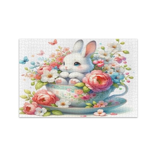 Puzzle papillon volant sur un champ de lavande - Puzzle amusant de 500 pièces - Cadeau danniversaire - Taille finie : 52,8 x