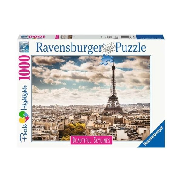 Ravensburger - Paris - Puzzle 1000 pièces Highlights - Puzzle Adultes - Premium Puzzle - dès 14 ans - 14087