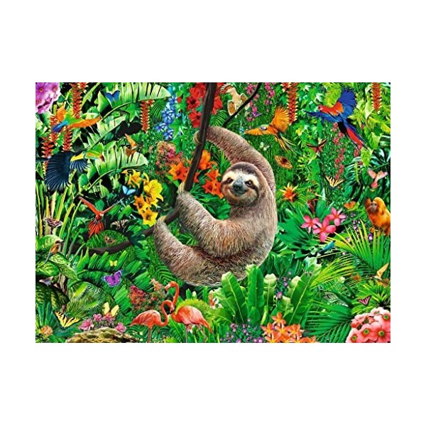 Ravensburger- Animals Puzzle Paresseux douillet-300 pièces pour Enfants à partir de 9 Ans, 13298, Multicolore