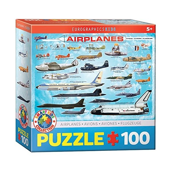 EuroGraphics-1000 Piece Planes Puzzle, EUROKIDS-0086, 100