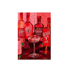 Piece&Love - Puzzle 20 pièces à l’effigie d’Un Signe Astro. Bélier - Carton recyclé - Fabriqué en France - 18,5 x 13 cm.