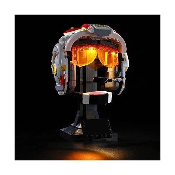 GEAMENT Jeu De Lumières Compatible avec Lego Le Casque Red Five De Luke Skywalker - Kit Déclairage LED pour Star Wars 75327 