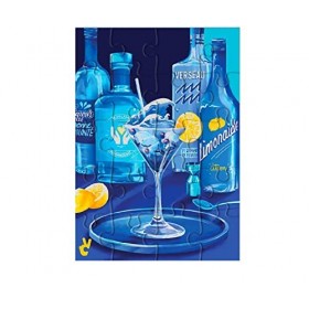 Piece&Love - Puzzle 20 pièces à l’effigie d’Un Signe Astro. Verseau - Carton recyclé - Fabriqué en France - 18,5 x 13 cm.