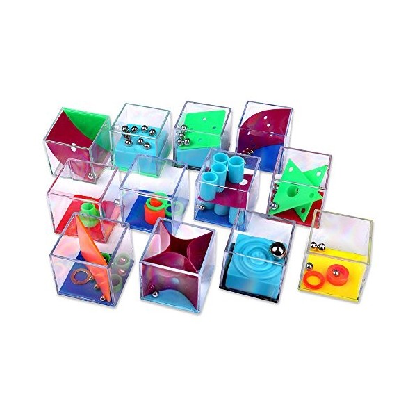 Schramm® 12 Jeux de Puzzle Mini Jeu de Puzzle Jeu de Puzzle Enfants Mitgebsel Jeu danniversaire pour Enfants Jeu dadresse