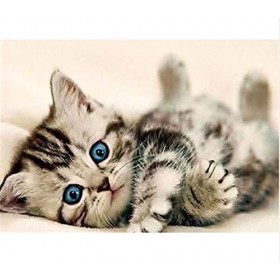 CYKEJISD Puzzle Adulte 1000 Pièces Beaux Yeux Bleu Chat Cadeau Meubles Décoration Bricolage Puzzle Classique en Bois Jouet Ca