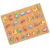 Toyvian 1 Jeu Casse-tête Arabe Puzzle en Bois Alphabet Arabe Jeux De Société Et Puzzles pour Jouets Dapprentissage De Larabe 