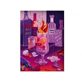 Piece&Love - Puzzle 20 pièces à l’effigie d’Un Signe Astro. Sagitaire - Carton recyclé - Fabriqué en France - 18,5 x 13 cm.