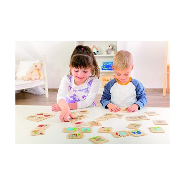 Beleduc Mini Puzzle en Bois Enfant 4 ans - Perception Spatiale, Reconnaissance des Différences - 20 Pièces Puzzle 4 ans et pl