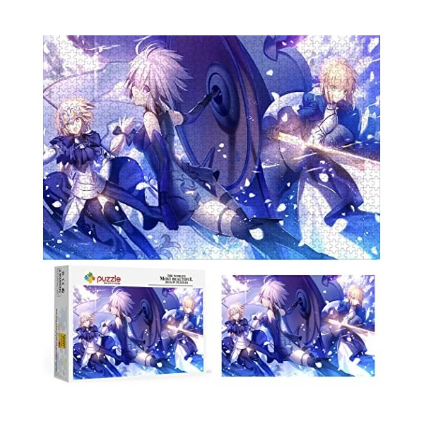 Puzzle 1000 Pièces pour Adultes, Puzzle Anime Fate Grand Order, Petit Mini Puzzle des Énigmes Robustes Et Épaisses Difficiles