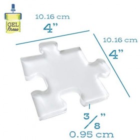 Gel Press Gel Plate 4"X4"-Puzzle Piece