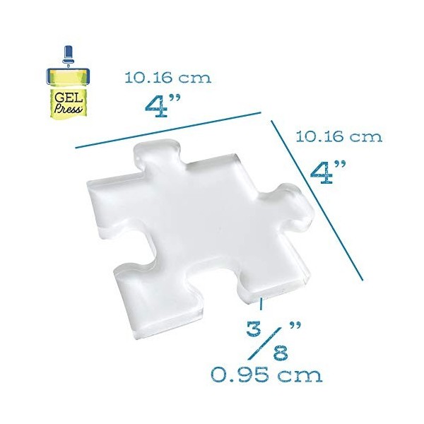 Gel Press Gel Plate 4"X4"-Puzzle Piece